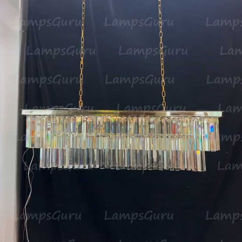 LG Odon Rectangular Chandelier 49"