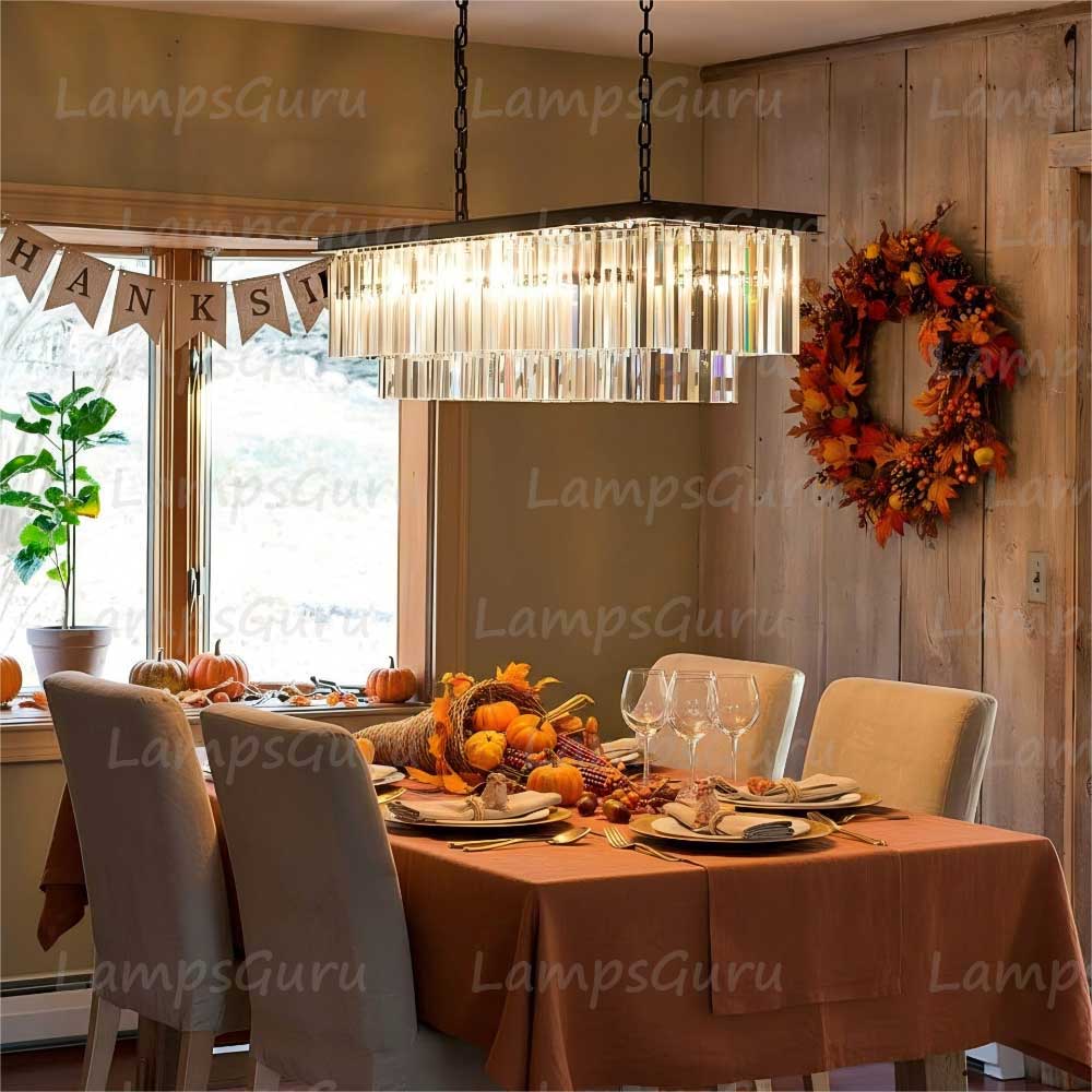 LG Odon Rectangular Chandelier 49"