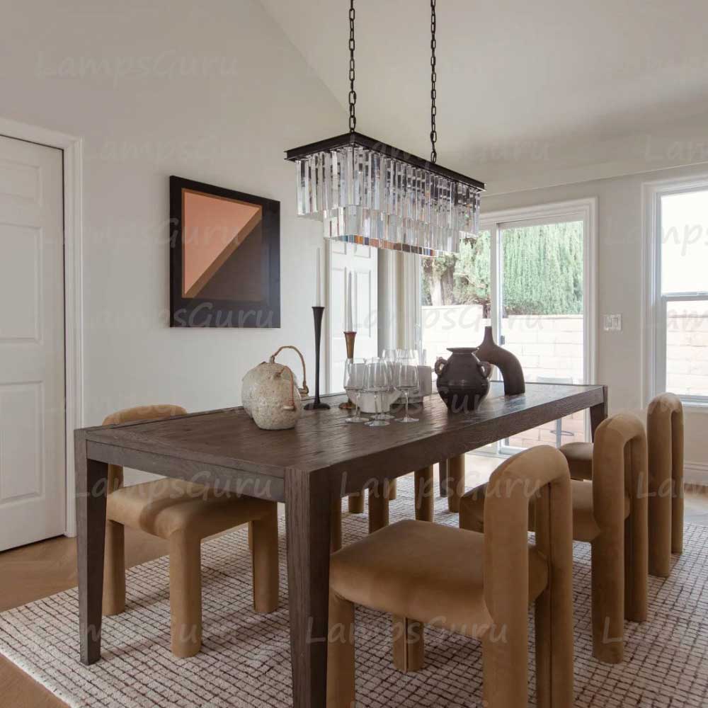 LG Odon Rectangular Chandelier 49"