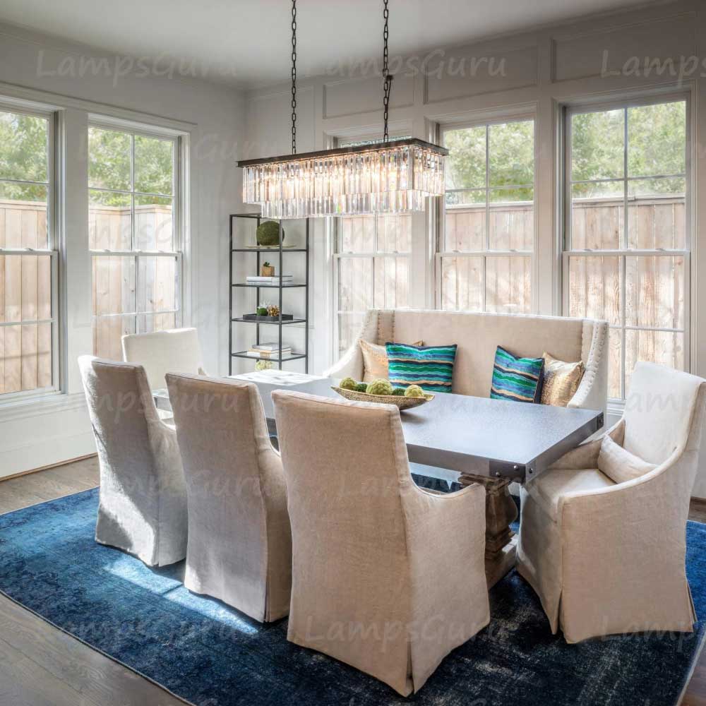 LG Odon Rectangular Chandelier 49"