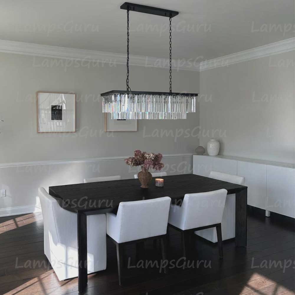 LG Odon Rectangular Chandelier 49"