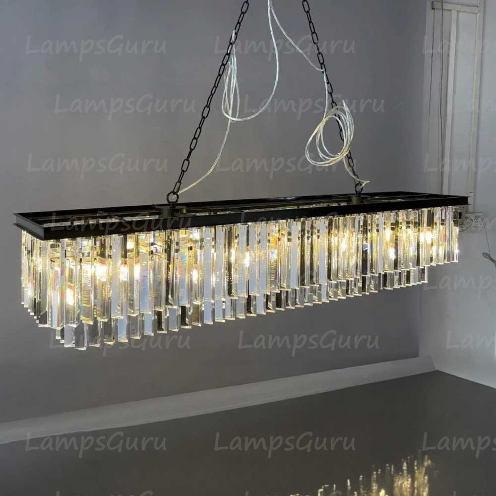 1920s Odeona Rectangular Chandelier 59"