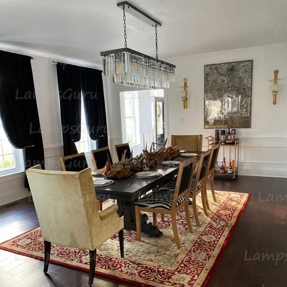 1920s Odeona Rectangular Chandelier 59"