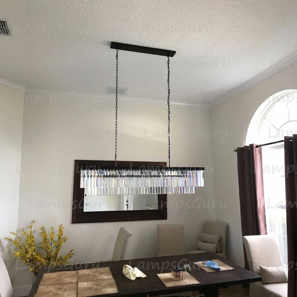 1920s Odeona Rectangular Chandelier 59"
