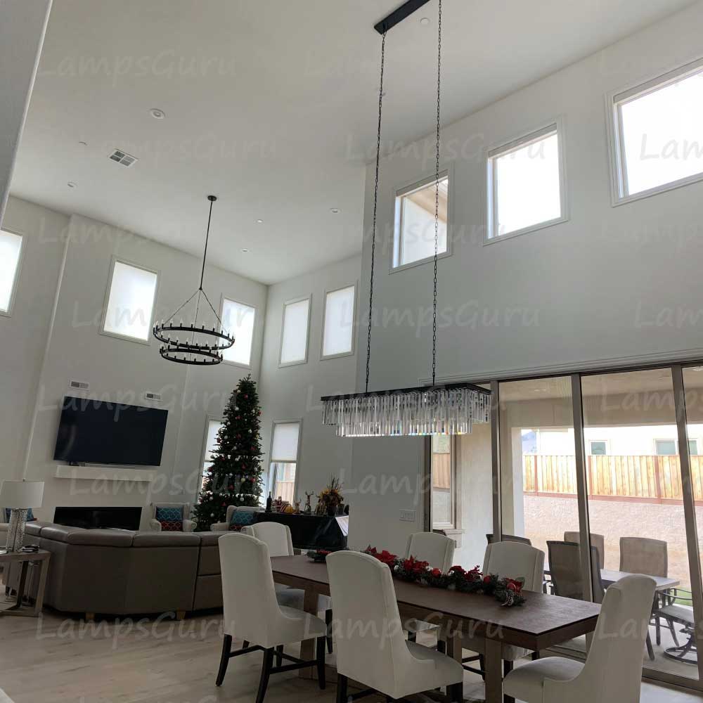 1920s Odeona Rectangular Chandelier 59"