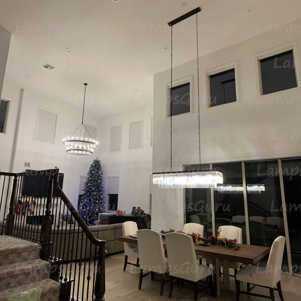 1920s Odeona Rectangular Chandelier 59"