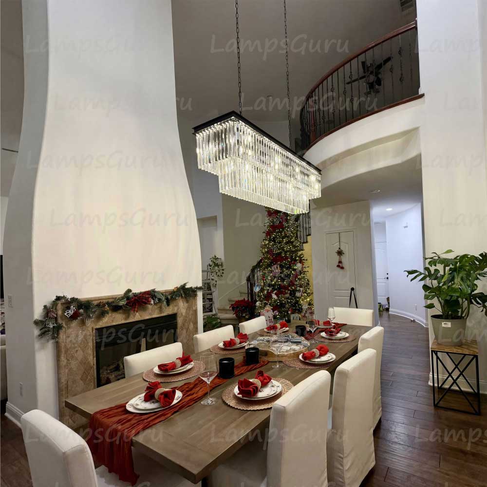 1920s Odeona Rectangular Chandelier 72"