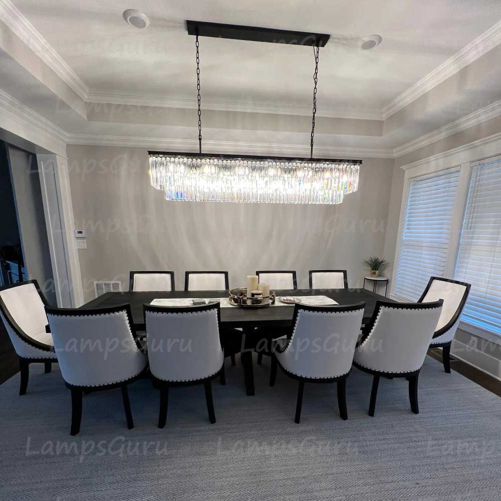 1920s Odeona Rectangular Chandelier 72"