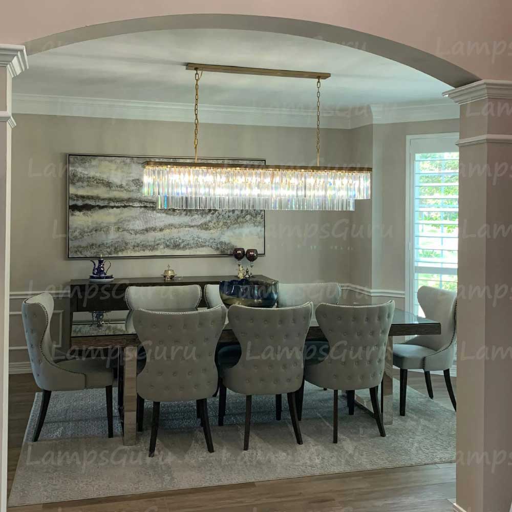1920s Odeona Rectangular Chandelier 72"