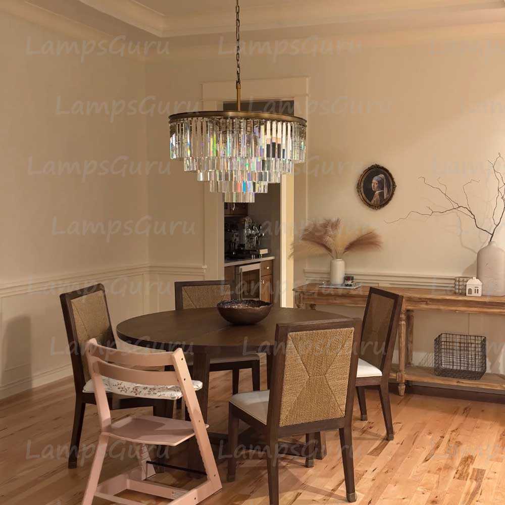 1920s Odeona Round Chandelier 32"