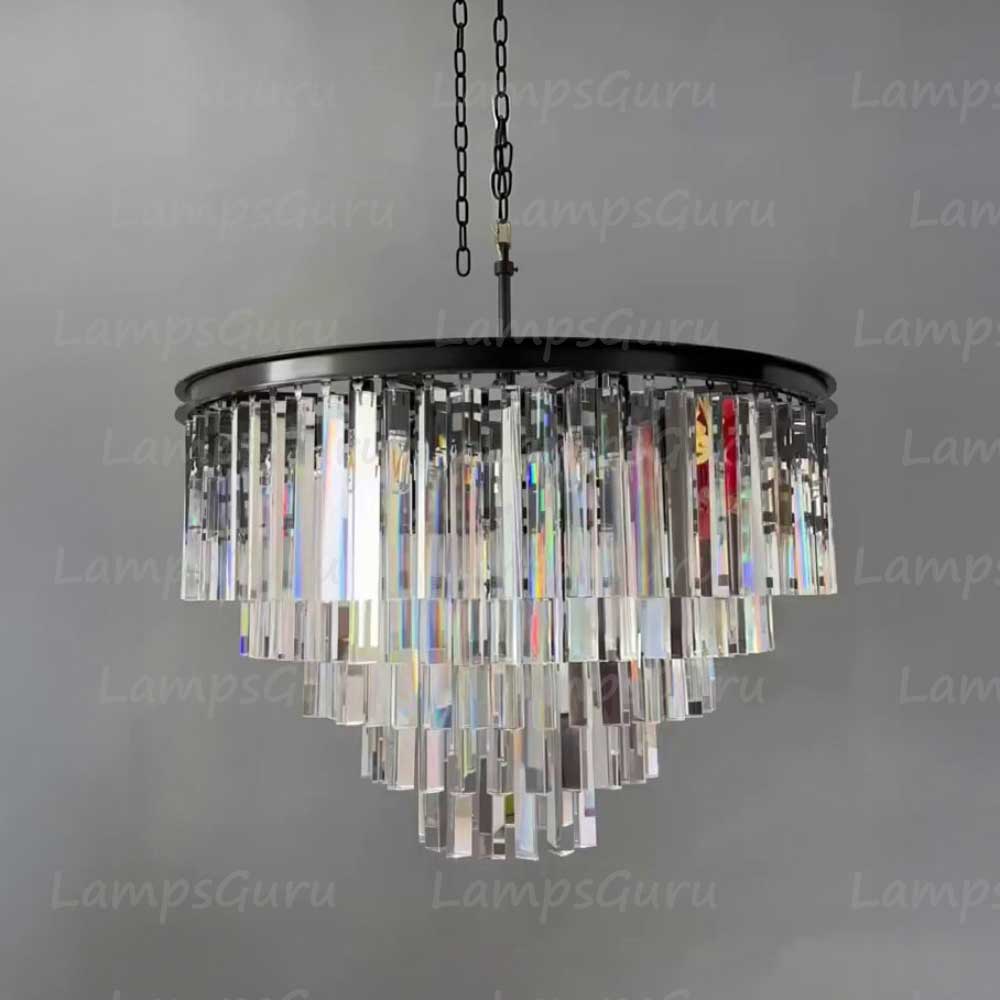 1920s Odeona Round Chandelier 32"