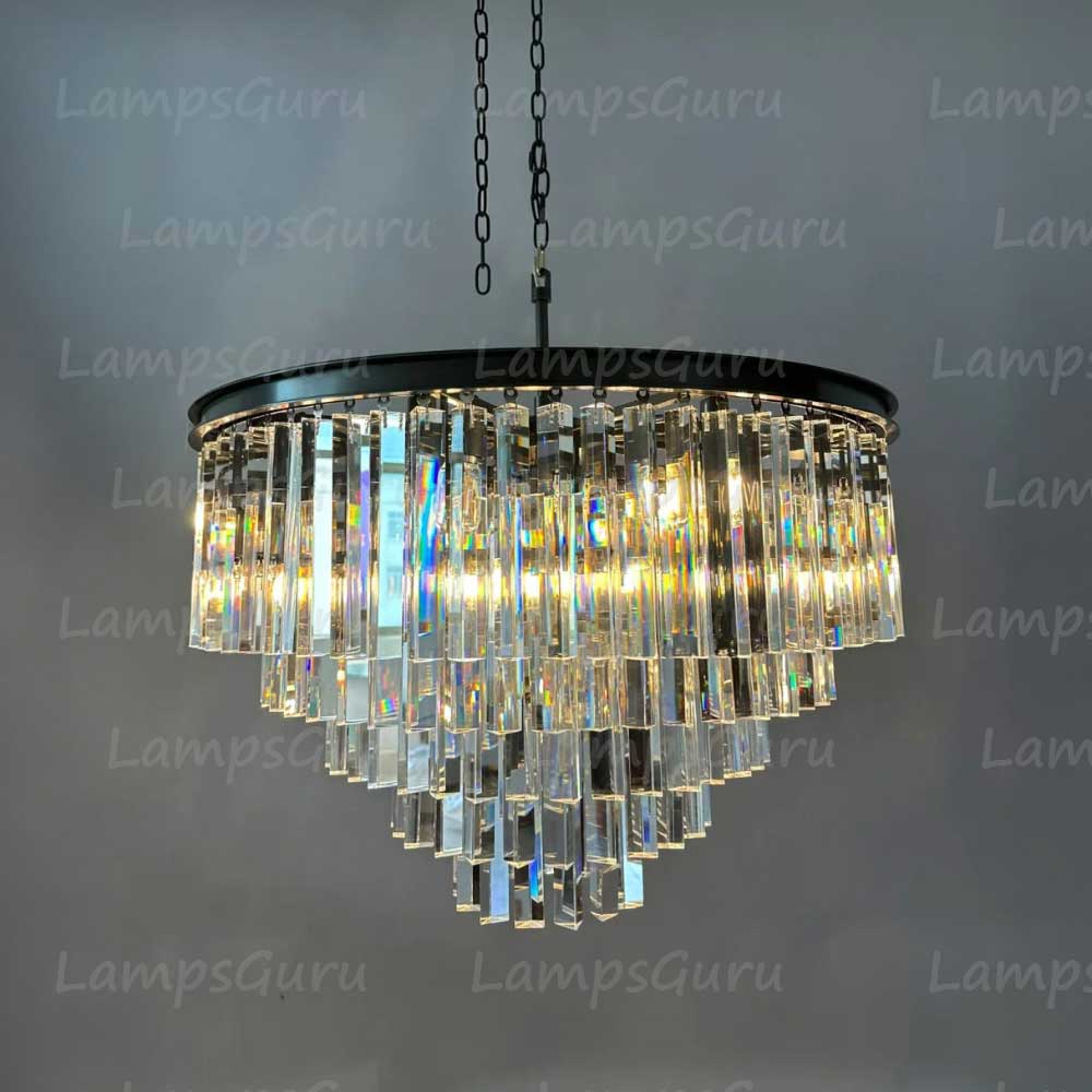 1920s Odeona Round Chandelier 32"