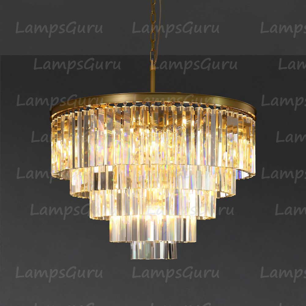 1920s Odeona Round Chandelier 32"