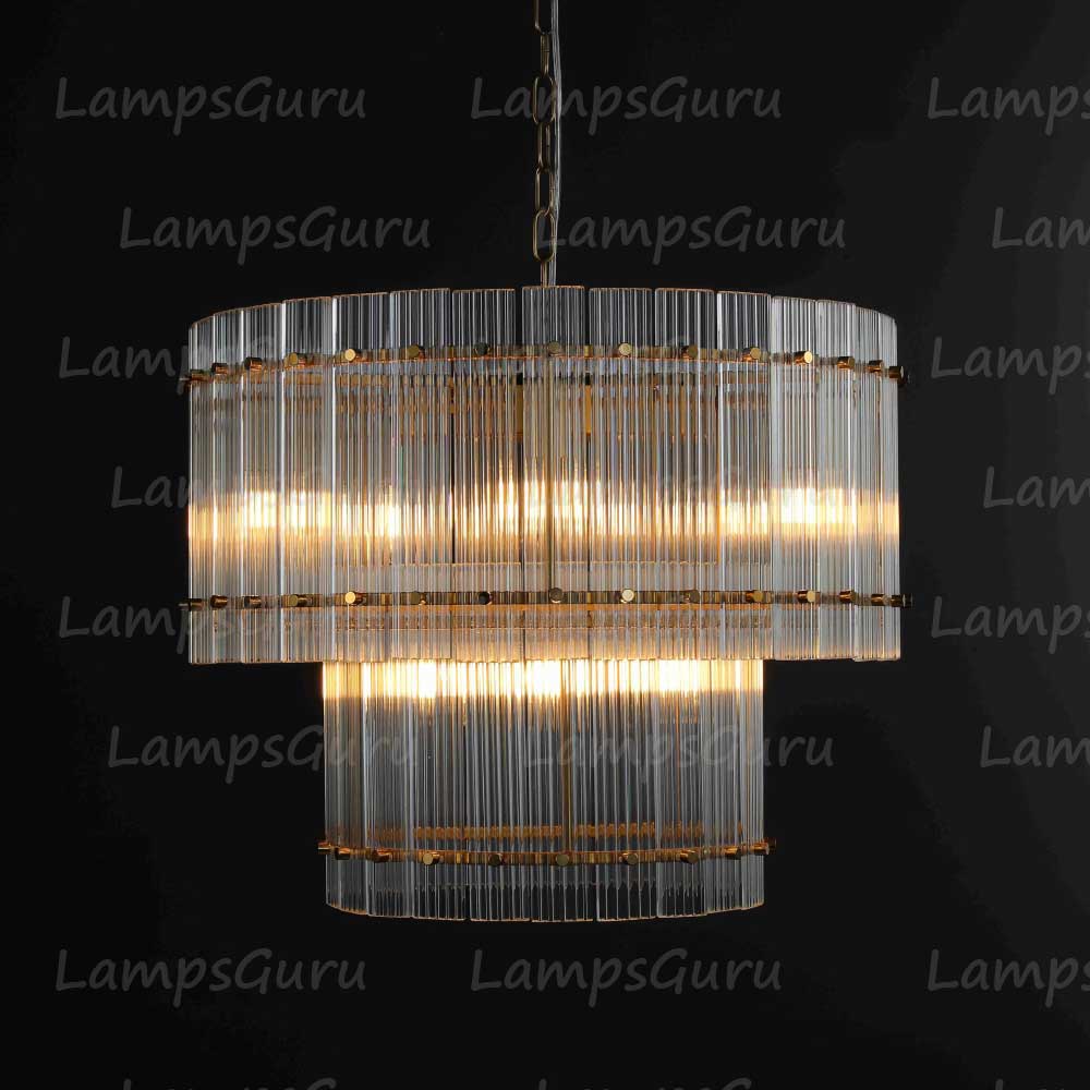 San Marcon Two Tier Round Chandelier 22"