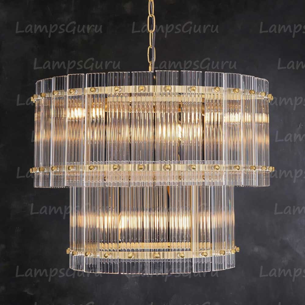 San Marcon Two Tier Round Chandelier 22"