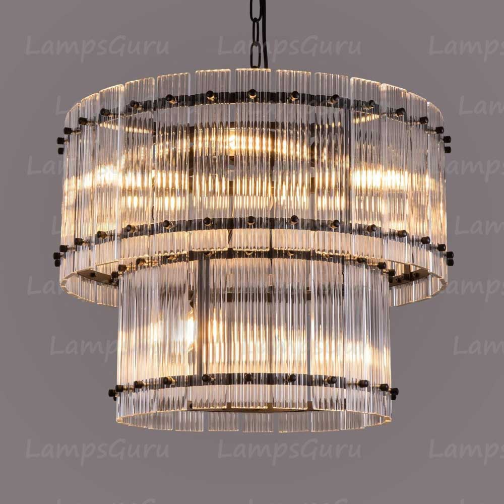 San Marcon Two Tier Round Chandelier 22"