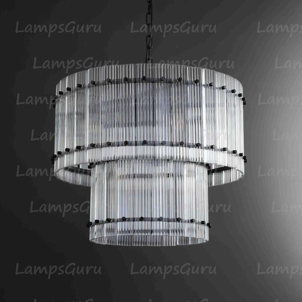 San Marcon Two Tier Round Chandelier 22"