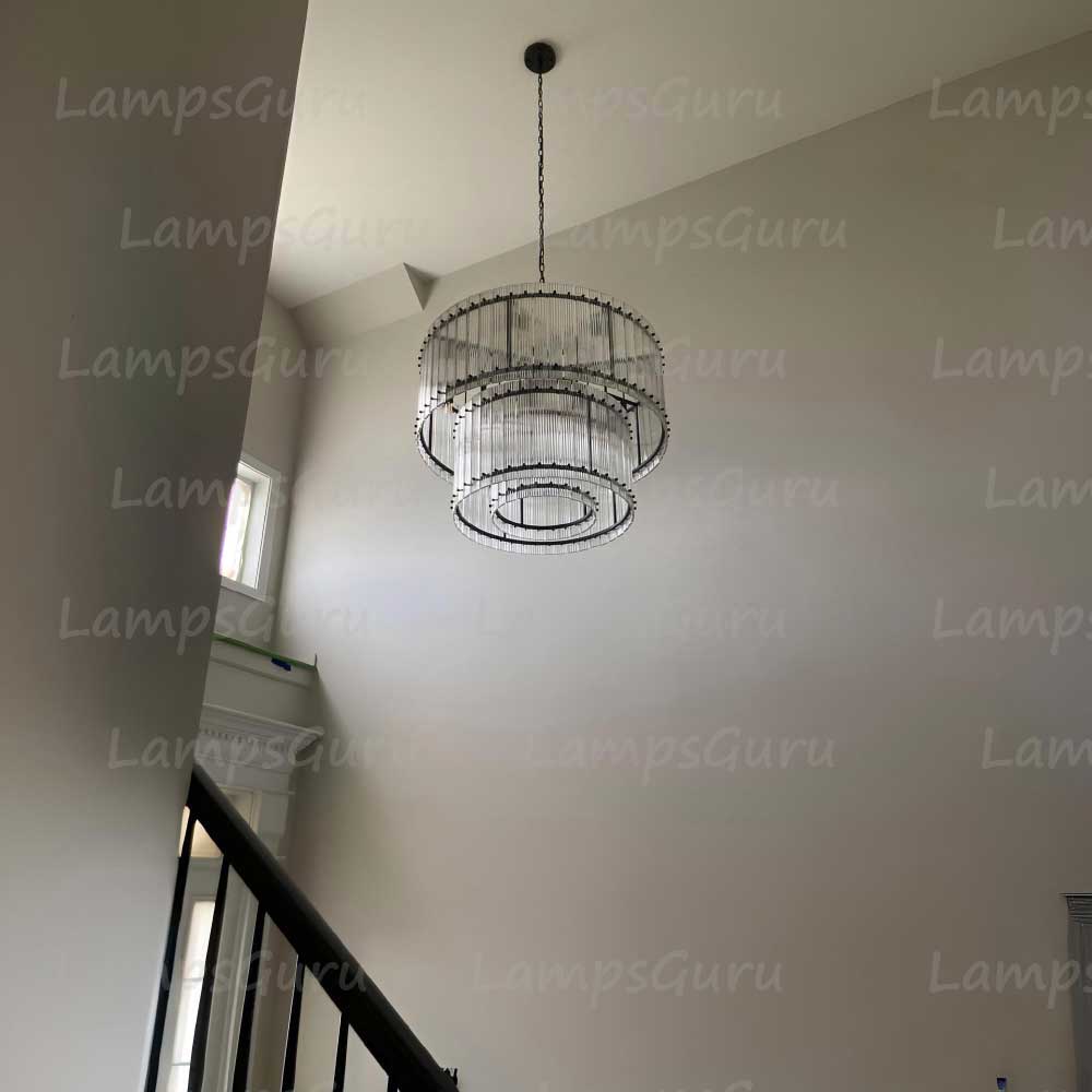 San Marcon Two Tier Round Chandelier 37"