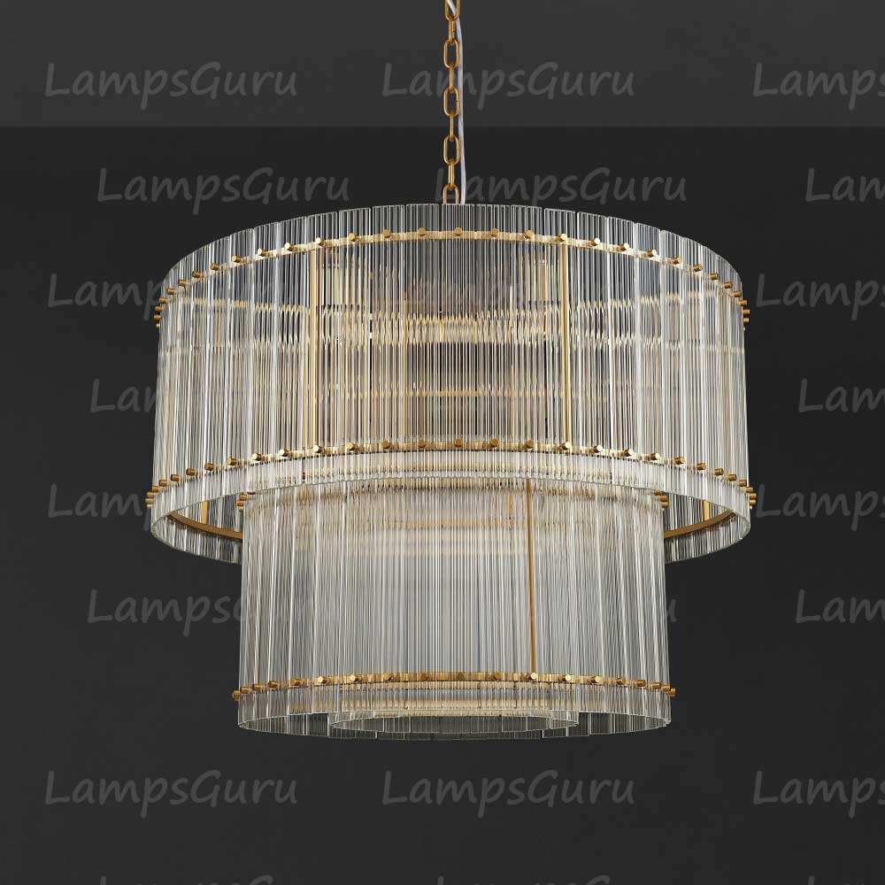 San Marcon Two Tier Round Chandelier 37"