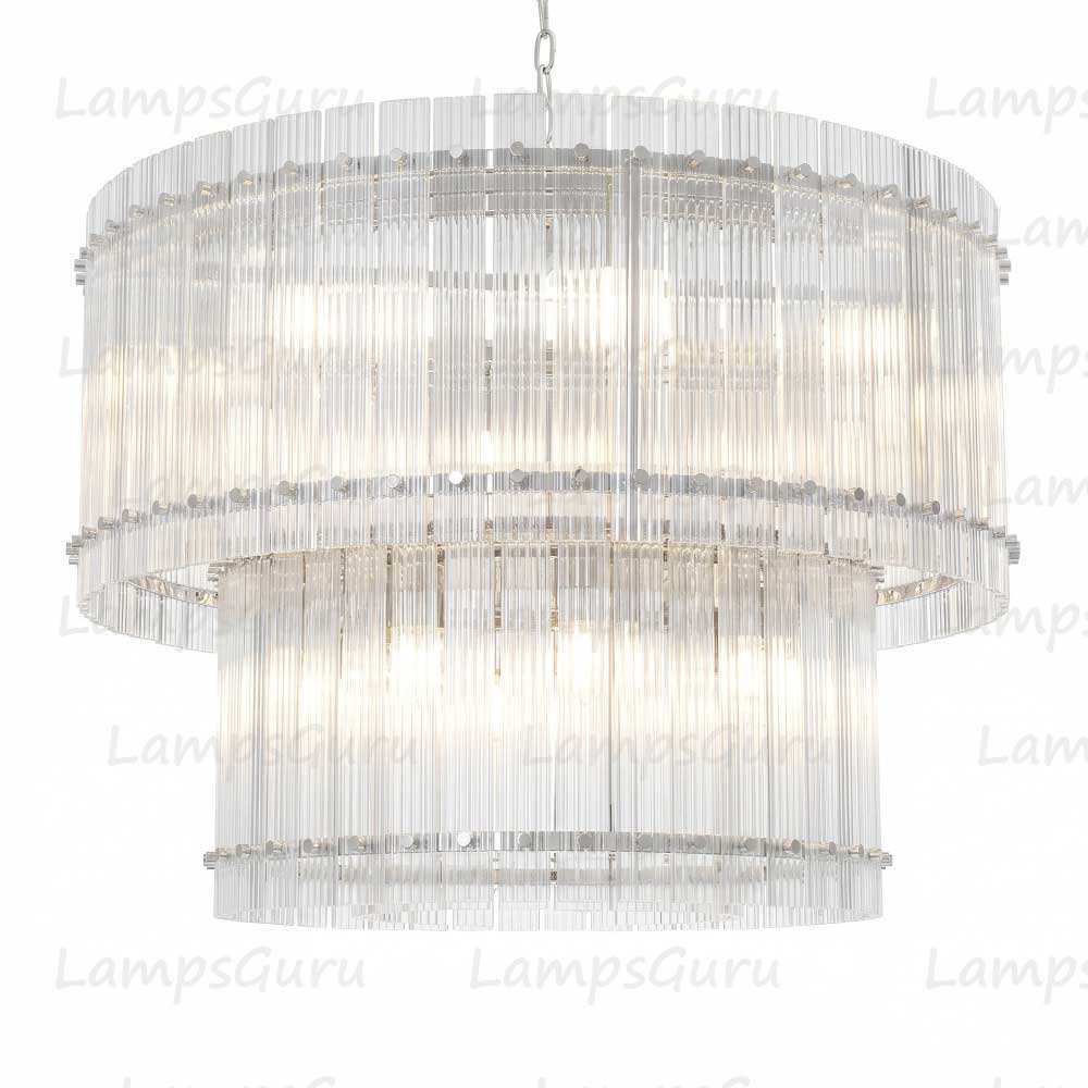 San Marcon Two Tier Round Chandelier 37"