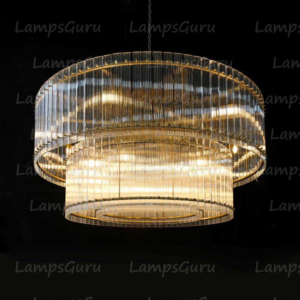 San Marcon Two Tier Round Chandelier 48"