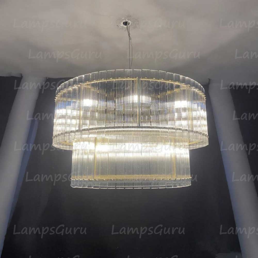 San Marcon Two Tier Round Chandelier 48"
