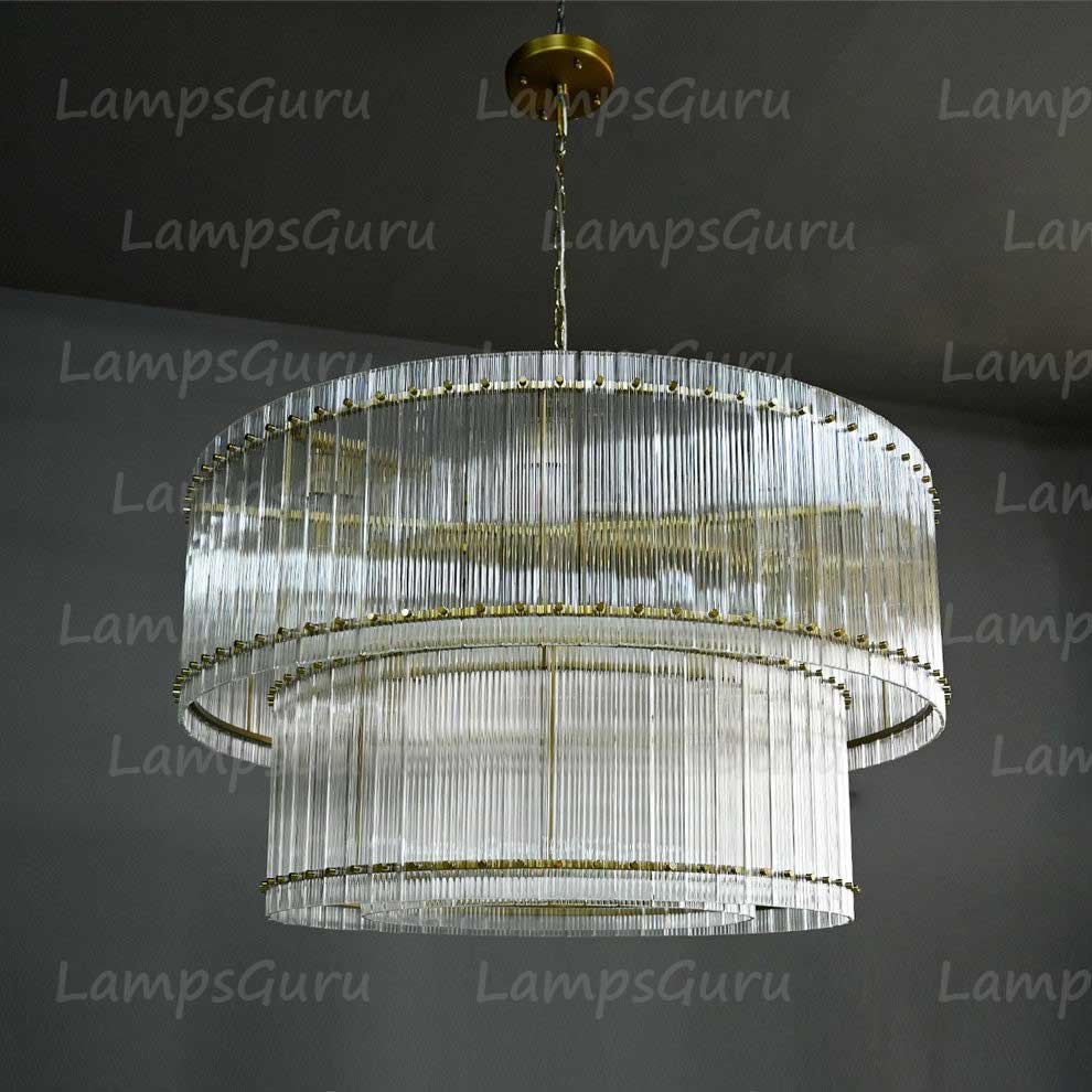 San Marcon Two Tier Round Chandelier 48"