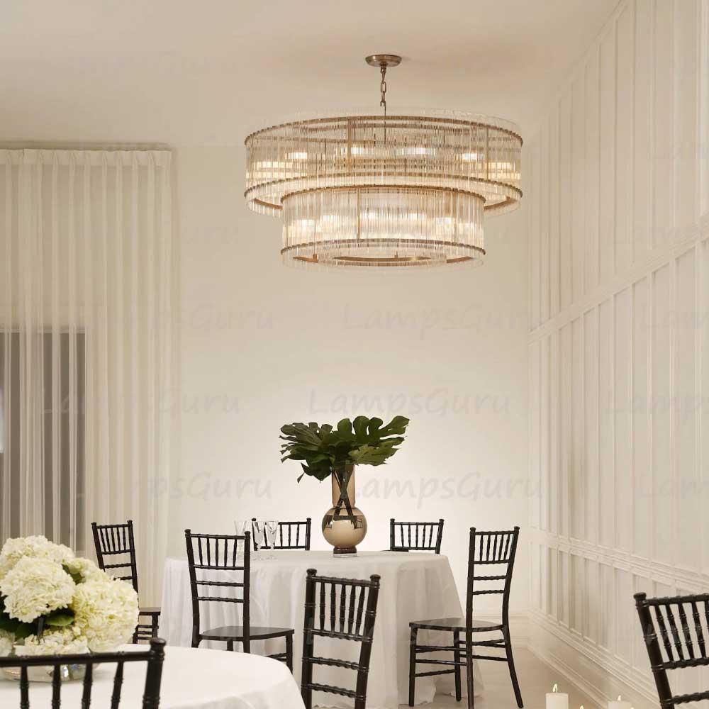 San Marcon 2 Tier Round Chandelier 60"