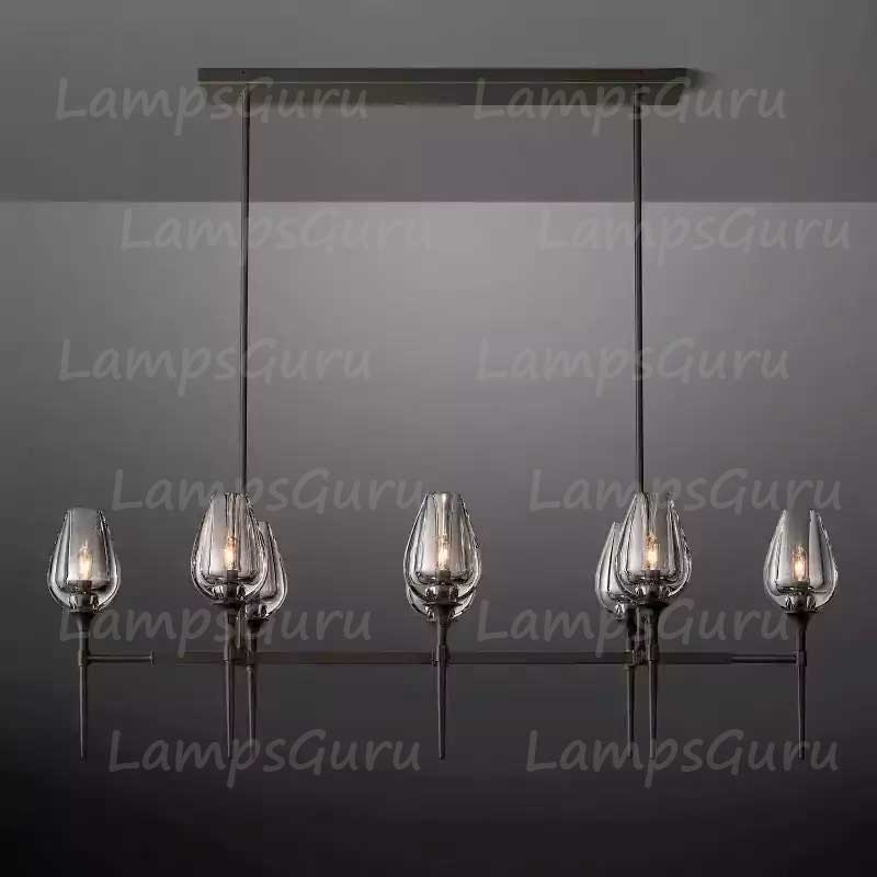 Tulipe Linear Chandelier 52"