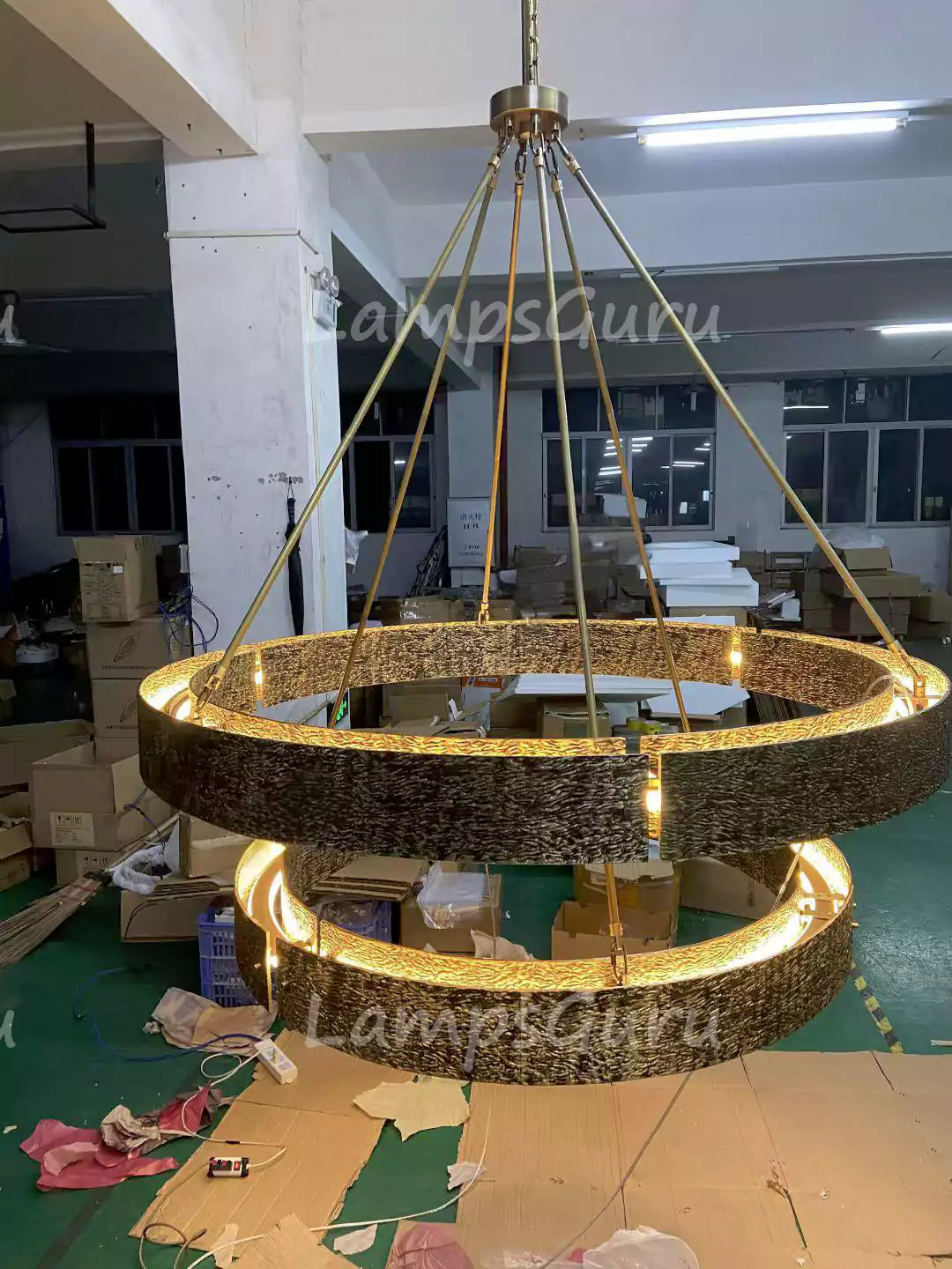 Vouvraya Two-Tier Round Chandelier 60"