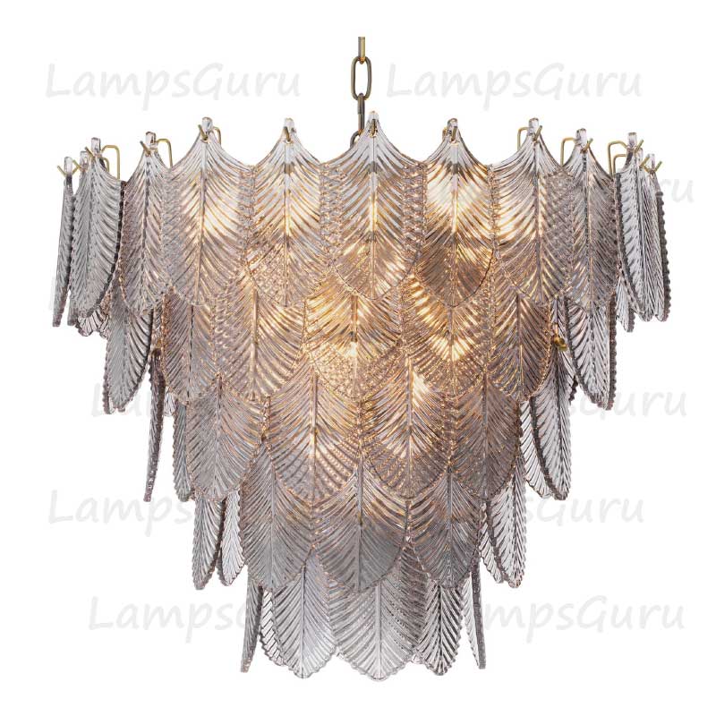 LG Verber Smoke Glass Round Chandelier