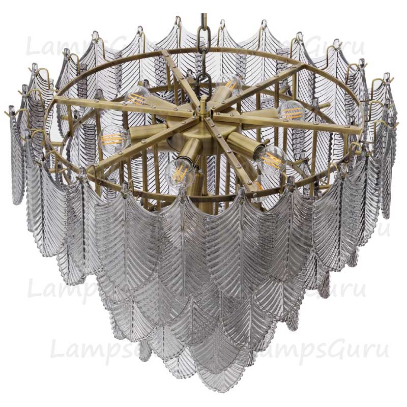 LG Verber Smoke Glass Round Chandelier