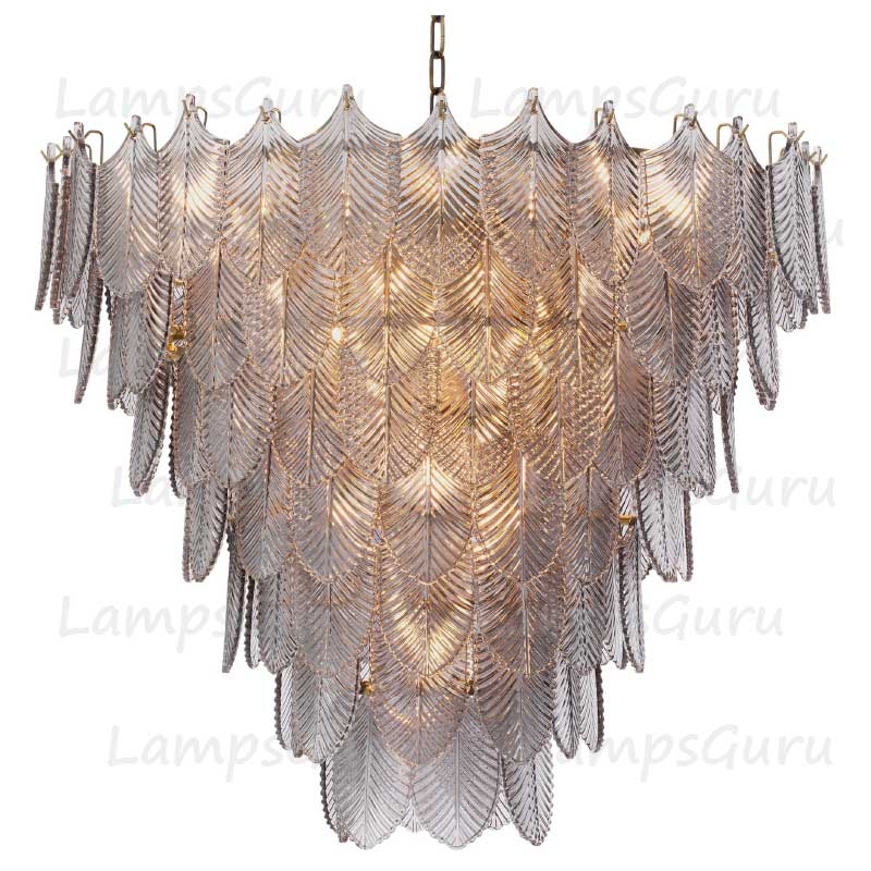 LG Verber Smoke Glass Round Chandelier