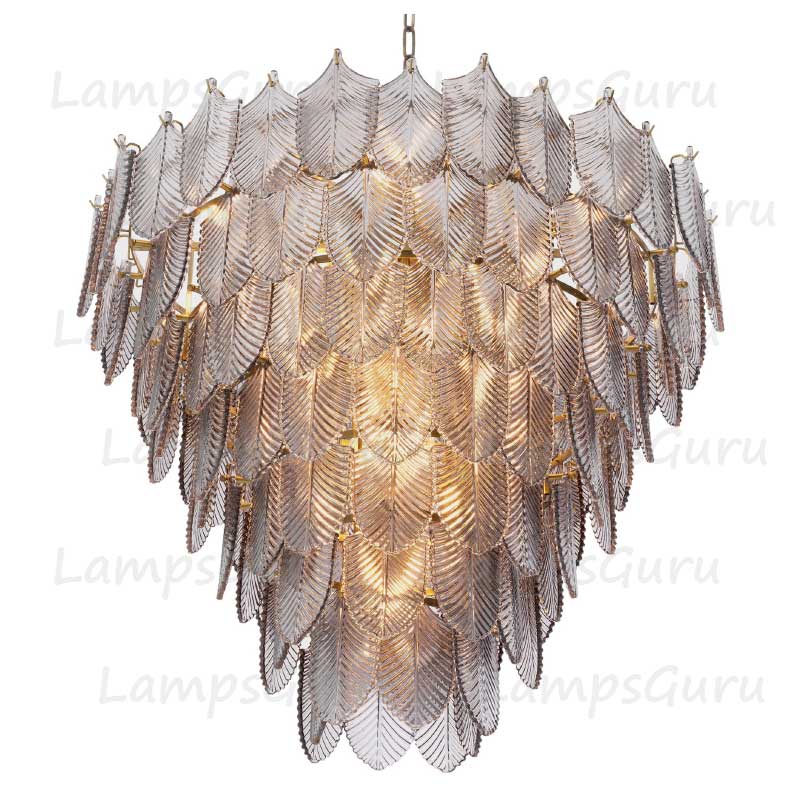 LG Verber Smoke Glass Round Chandelier