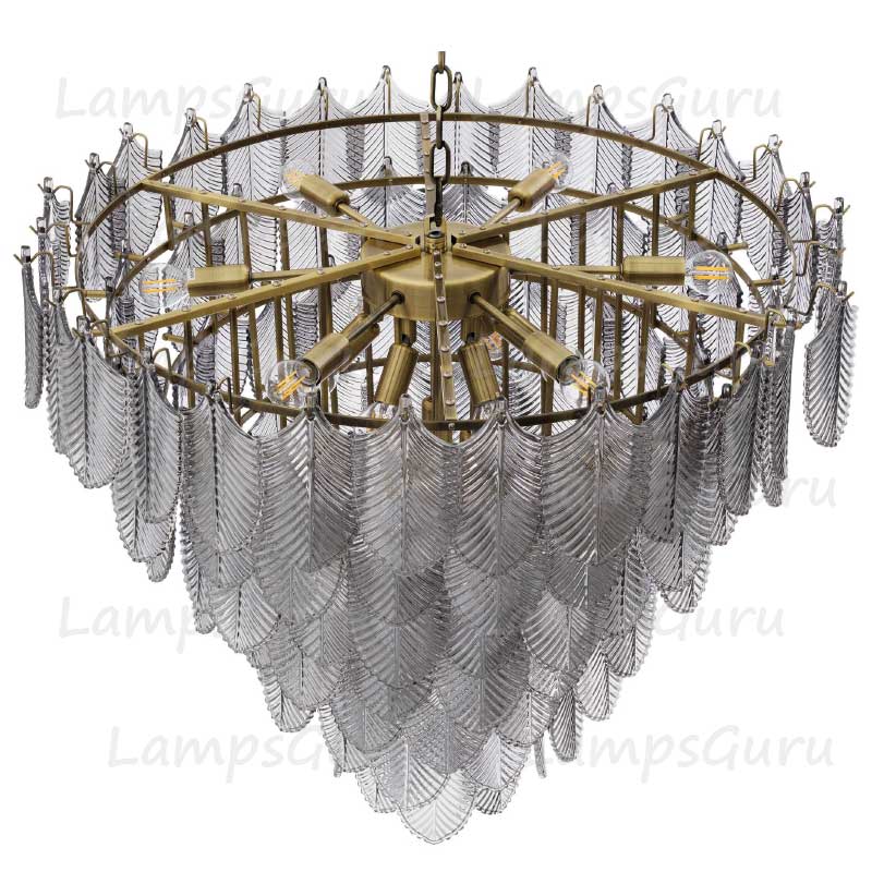 LG Verber Smoke Glass Round Chandelier