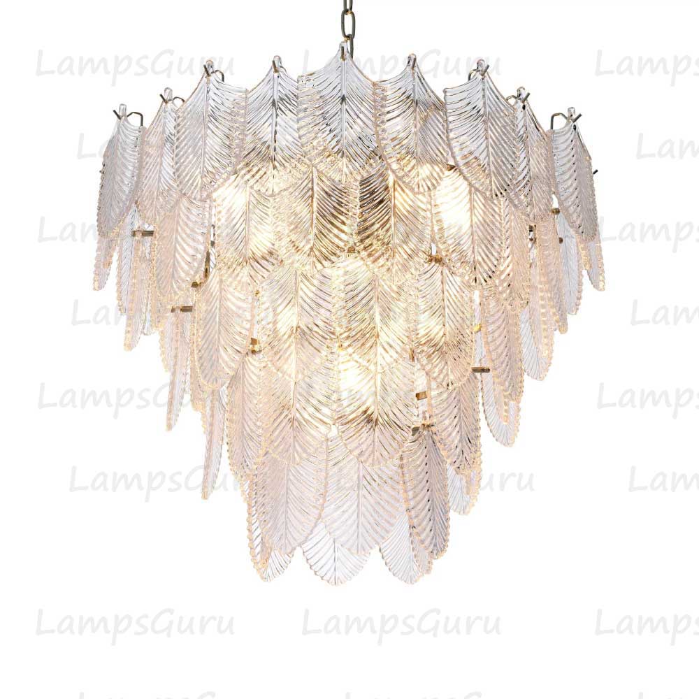 LG Verber Clear Glass Round Modern Chandelier